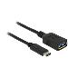 Delock adaptér SuperSpeed USB (USB 3.1, Gen 1) USB Type-C™ samec > USB Type A samice 15 cm  černý