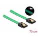 Delock Kabel SATA 6 Gb/s s UV zářivým efektem, zelený, 70 cm
