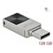 Delock Mini Flash disk USB 3.2 Gen 1, USB-C™, 128 GB - kovový kryt