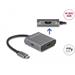 Delock Splitter USB Type-C™ (režim DP Alt) na 2 x HDMI MST s USB Type-C™ PD