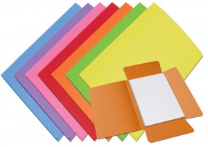 Odkládací mapa papírová - 3 klopy - oranžová