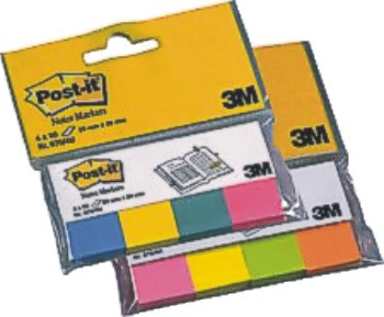 Značkovací bločky POST-IT - 15 x 50 mm, mix 5ks
