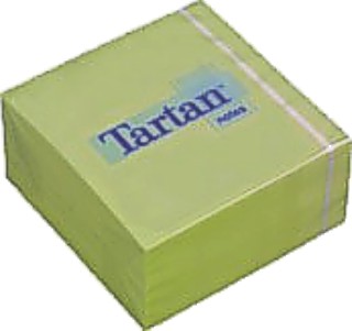Samolepící bločky TARTAN - žluté125 x 75 mm