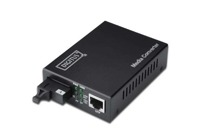 Digitus Media Converter, Singlemode, BiDi, WDM Gigabit Ethernet, Tx1310nm / Rx1550nm SC connector, Up to 20km