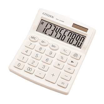 Citizen kalkulačka SDC810NRWHE, bílá, stolní, desetimístná, duální napájení