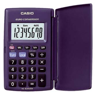 Casio Kalkulačka HL 820 VER, modrá, kapesní, osmimístná
