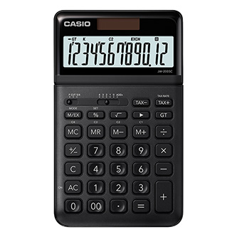 Casio Kalkulačka JW 200 SC BK, černá, stolní, dvanáctimístná