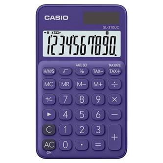 Casio Kalkulačka SL 310 UC PL, fialová, desetimístná, duální napájení