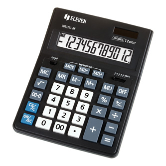 Eleven kalkulačka CDB1201-BK, černá, stolní, dvanáctimístná
