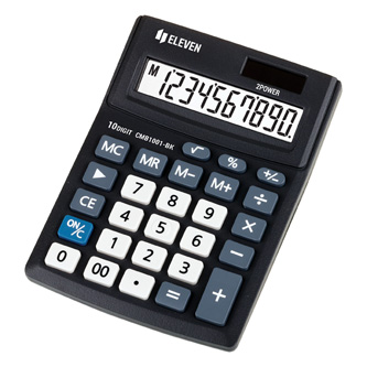 Eleven kalkulačka CMB1001-BK, černá, stolní, desetimístná, duální napá, jení