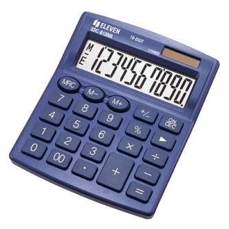 Eleven kalkulačka SDC810NRNVE, tmavě modrá, stolní, desetimístná, duál, ní napájení