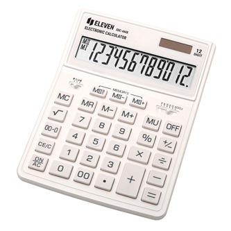 Eleven kalkulačka SDC444XRWHE, bílá, stolní, dvanáctimístná, duální na, pájení