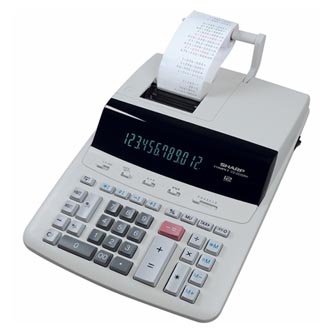 Sharp Kalkulačka CS2635RHGYSE, bílá, stolní s tiskem, dvanáctimístná