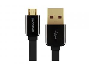 Kabel USB (2.0), USB A M- USB micro M, 1.2m, černý, Avacom