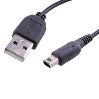 Kabel USB (2.0), USB A M- 3DS, 1.2m, kulatý, černý, Avacom