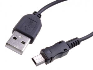 Kabel USB (2.0), USB A M- USB micro M, 0.22m, černý, Avacom