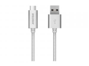 Kabel USB (3.0), USB A M- USB C, 1m, stříbrný, Avacom, blistr