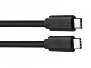 Kabel CZ (2.0), USB C- USB C, 1m, černý, Avacom, blistr, max. 480Mbps
