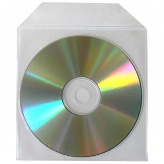 Obálka na 1 ks CD, polypropylen, průsvitná, s nelepicí klopou, 100-pack, cena za 1 ks