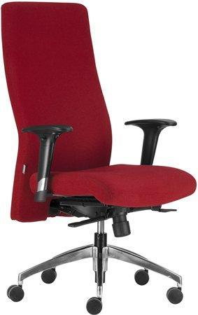 Kancelářská židle "BOSTON H", červená, čalounění textilie, hliníkový kříž