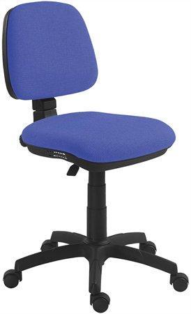 Kancelářská židle, textilní, černá základna, "Bora", modrá