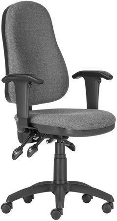 Kancelářská židle, textilní, černá základna, "XENIA ASYN", šedá