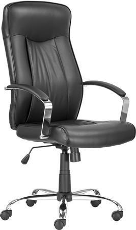Manažerská židle "MONTGOMERY", černá, PU, chromovaná základna
