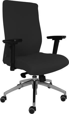 Kancelářská židle "BOSTON 24", černá, textilní, chromový podstavec, s loketní opěrkou