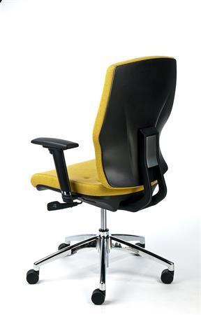 Manažerská židle "Sunshine", textilní, žlutá, chromovaná základna, MaYAH