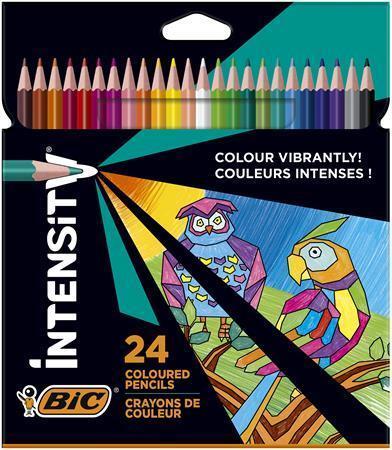 Sada pastelek "Intensity Up", 24 různých barev, trojúhelníkový tvar, BIC 9641482