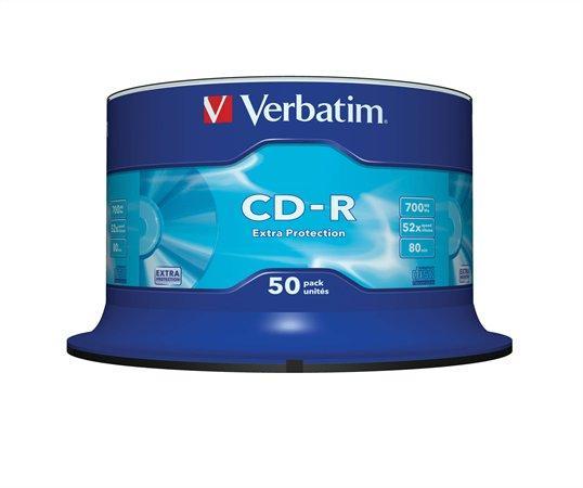 CD-R 700MB, 80min., 52x, DL Extra Protection, Verbatim, 50-cake