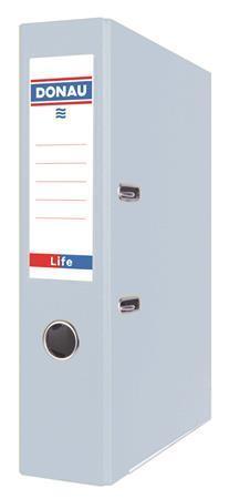 Pákový pořadač "Life", pastelová modrá, 75 mm, A4, s ochranným spodním kováním, PP/karton, DONAU
