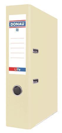 Pákový pořadač "Life", pastelová žlutá, 75 mm, A4, s ochranným spodním kováním, PP/karton, DONAU