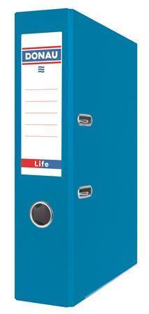 Pákový pořadač "Life", neonová modrá, 75 mm, A4, PP/karton, DONAU