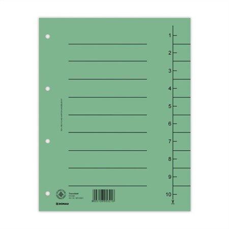 Rozlišovače, zelené, karton, A4, DONAU
