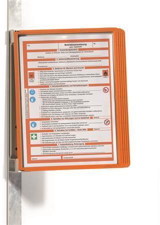 Prezentační kapsa "VARIO® 5 MAGNETIC", oranžová, magnetická, nástěnná, 5 kapes, DURABLE