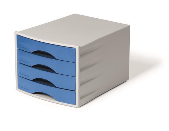 Zásuvkový box "Eco", modrá, plast, 4 zásuvky, DURABLE 776206