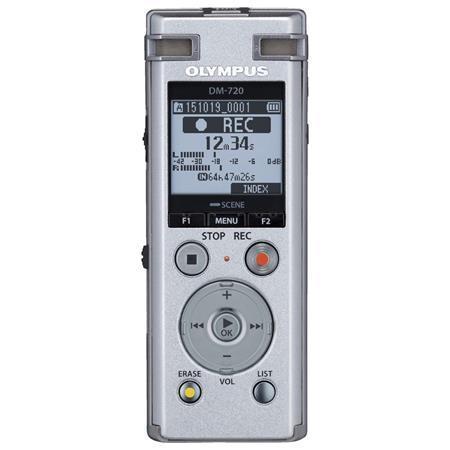 Diktafon, digitální 4GB paměť, OLYMPUS "DM-720", stříbrný