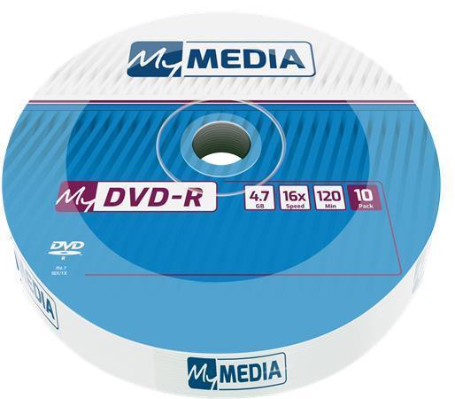 DVD-R 4,7 GB, 16x, MYMEDIA, 10ks - fólie
