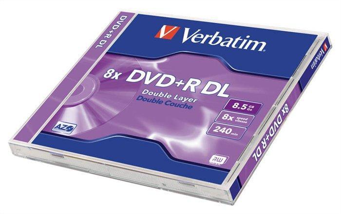 DVD+R DL, 8,5GB, 8x, Verbatim, Double Layer, jewel box