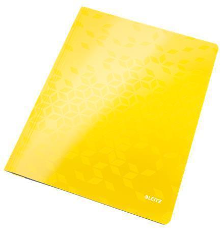 Desky s rychlovazačem "Wow", žlutá,  A4, laminovaný karton, LEITZ