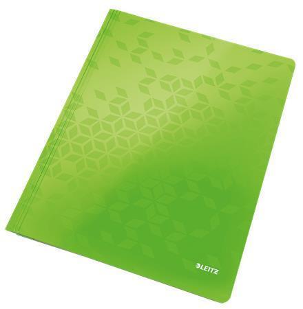 Desky s rychlovazačem "Wow", zelená,  A4, laminovaný karton, LEITZ