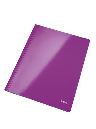 Desky s rychlovazačem "WOW", purpurová, lesklé, polaminovaný karton, A4, LEITZ