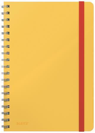 Spirálový sešit "Cosy Soft Touch", matně žlutá, čtverečkovaný, B5, 80 listů, LEITZ