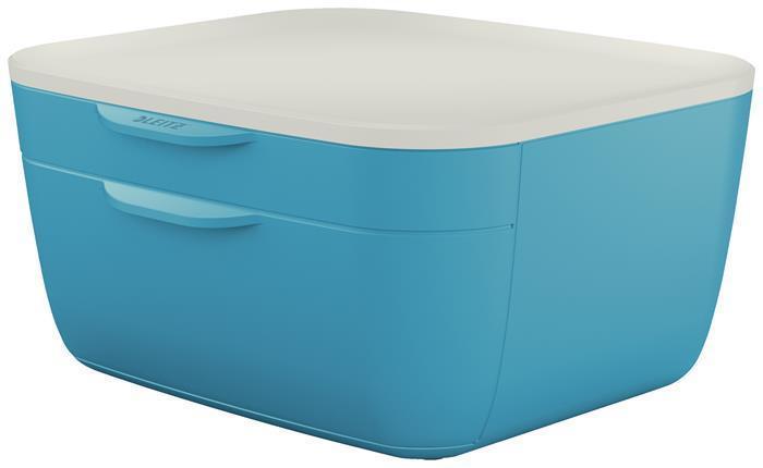 Zásuvkový box "Cosy", modrá, 2 zásuvky, LEITZ 53570061