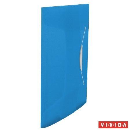 Desky na spisy "Vivida", s gumičkou, modrá, 15 mm, A4, PP, ESSELTE