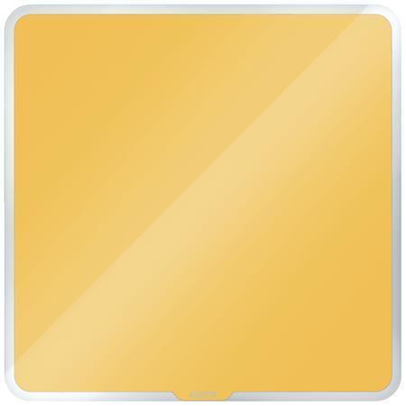 Magnetická skleněná tabule "Cosy", matně žlutá, 45x45 cm, LEITZ