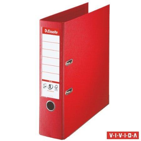 Pákový pořadač "Standard Plus", ochranné spodní kování, Vivida červená, 80 mm, A4, PP, ESSELTE