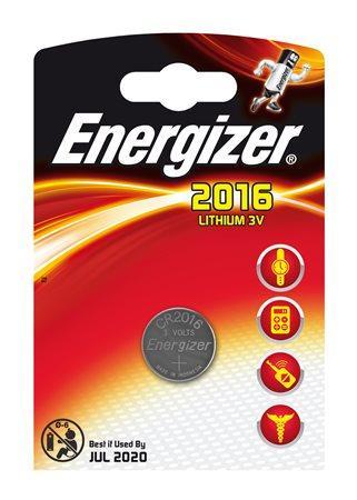 Baterie knoflíková, CR2016, 1 ks v balení, ENERGIZER