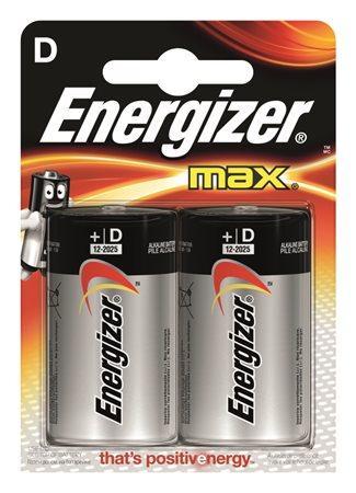 Baterie, D (velký monočlánek), 2 ks, ENERGIZER "Max"